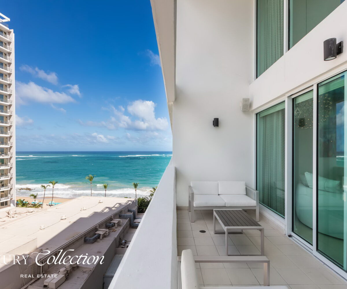 Beachfront apartment for sale, 3 bedrooms, 4 bathrooms, a fourth full bath, entertainment room, office, at Aquamarina in Condado Puerto Rico