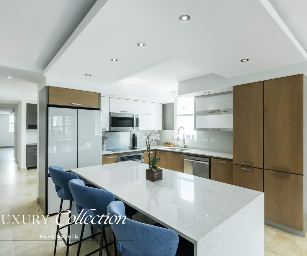 Wilson Condado Plaza penthouse for rent with an open terrace and panoramic views. Two bedrooms, two bathrooms and a roof top terrace.