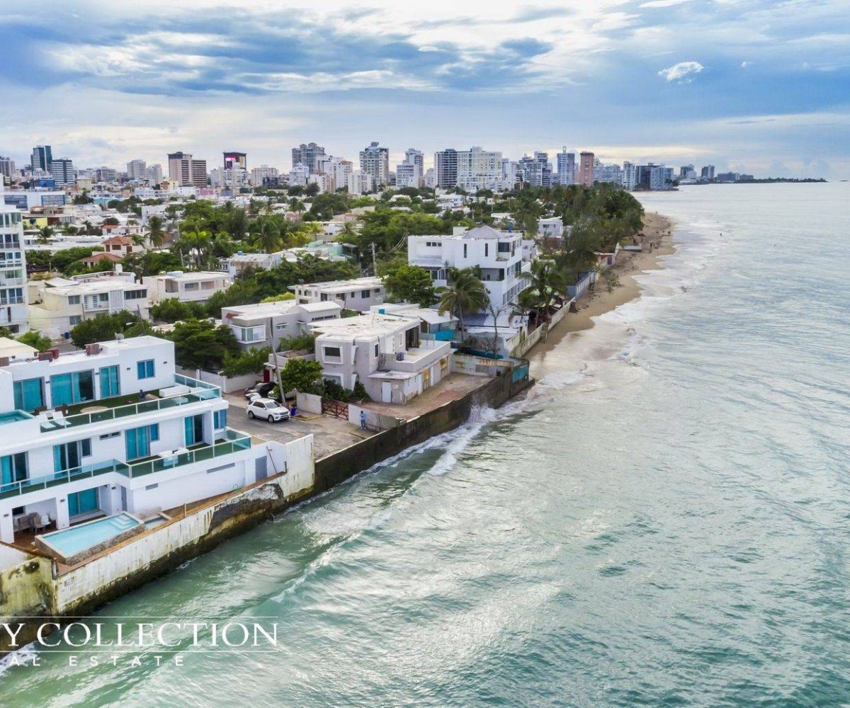 ocean park beachfront house aerial view