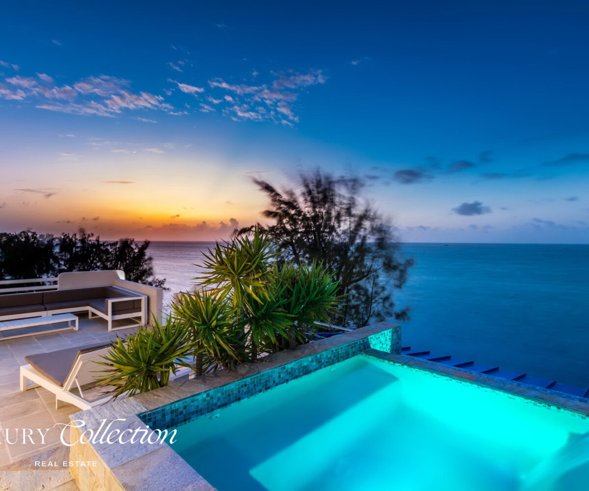 Oceanfront Penthouse for sale with stunning ocean views. 3 bedrooms, 3.5 bathrooms, terrace, entertainment room, and infinity plunge pool. LUXURY COLLECTION REAL ESTATE PUERTO RICO