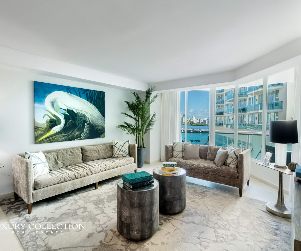 Oceanview apartment fully furnished with direct views of the Atlantic Ocean and the Condado Lagoon. 3 bedrooms, 2.5 bathrooms 3 parkings luxury collection real estate puerto rico