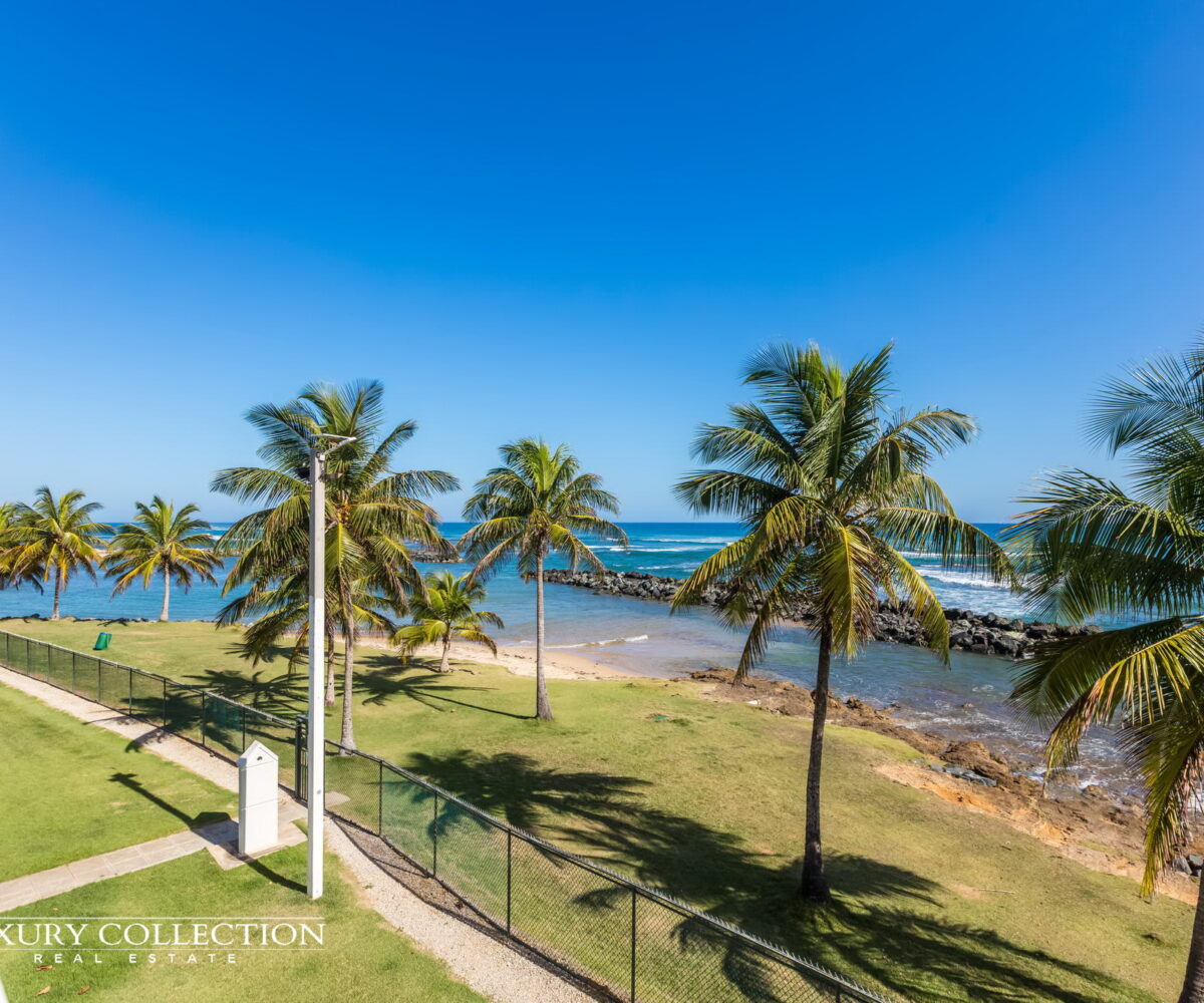 Costa Dorada oceanfront Dorado apartment for sale Puerto Rico. 2 bedrooms, 2 bathrooms, 2 parking spaces. Direct ocean views and beach access luxury collection real estate