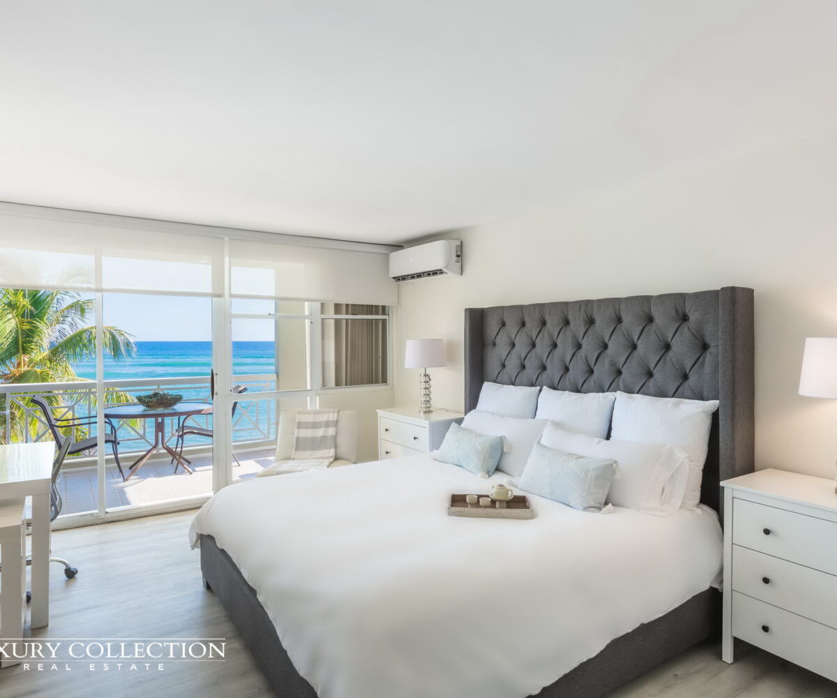 Costa Dorada oceanfront Dorado apartment for sale Puerto Rico. 2 bedrooms, 2 bathrooms, 2 parking spaces. Direct ocean views and beach access luxury collection real estate