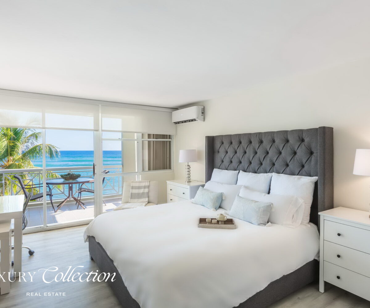Costa Dorada oceanfront Dorado apartment for sale Puerto Rico. 2 bedrooms, 2 bathrooms, 2 parking spaces. Direct ocean views and beach access luxury collection real estate