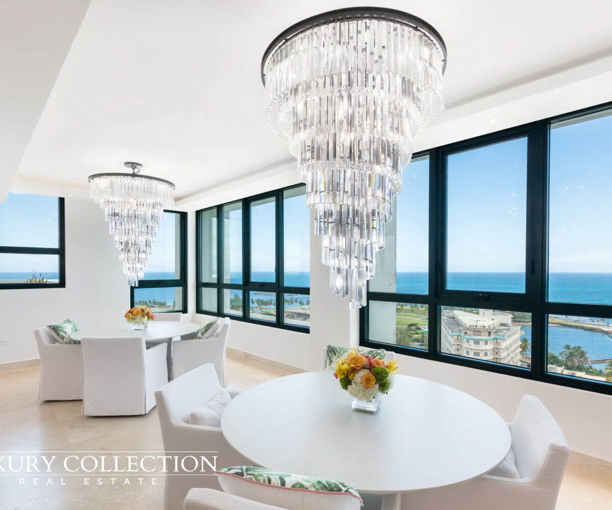 Caribe Plaza Penthouse Condado, at Paseo Caribe, 7,187 Sq. Ft., 4 bedrooms, 4 bathrooms, spectacular terrace, views to the Atlantic Ocean. Luxury Collection Real Estate Puerto Rico