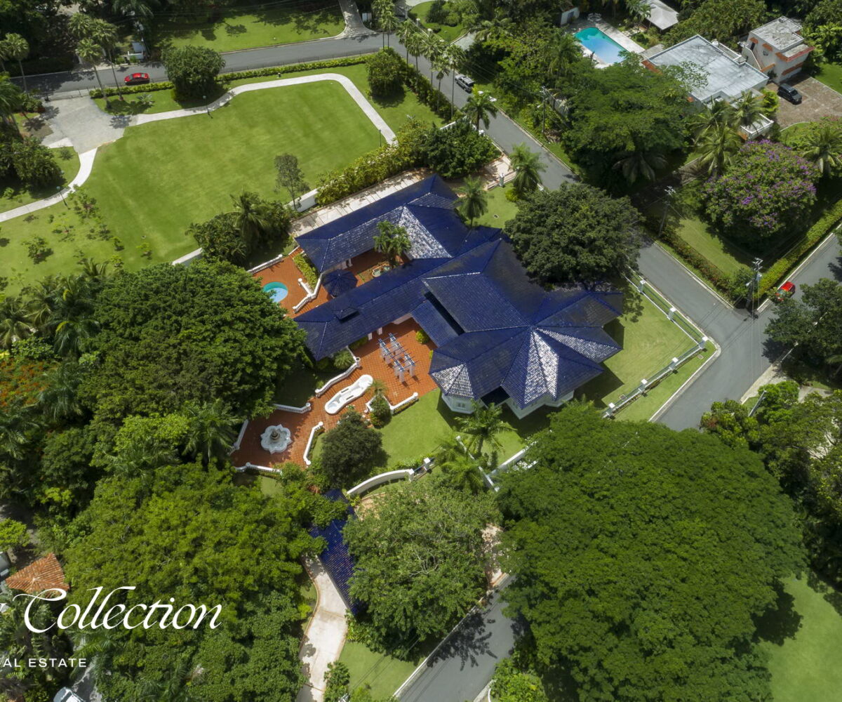 San Patricio Estates Guaynabo home for sale with 9,310 sq.ft. of gross area and is situated on 1.3 acres of beautifully landscaped land. luxury collection real estate