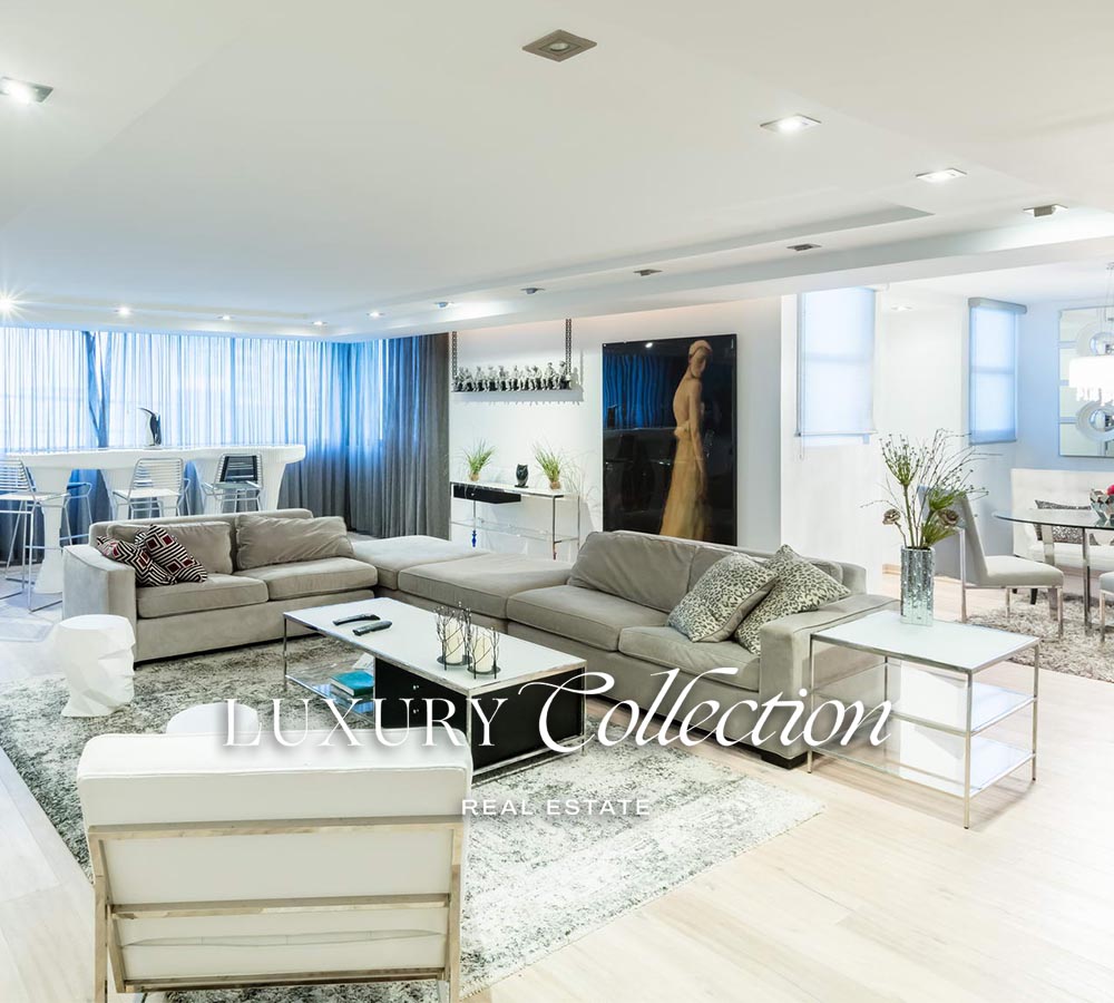 Modern eclectic apartment nestled in the heart of Condado for sale, 3 Bedrooms and 3 Full Bathrooms. Next to Ocean Park beach, Puerto Rico. Luxury Collection Real Estate