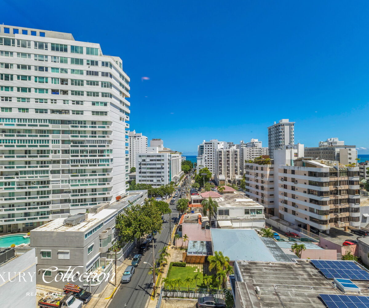 2-level penthouse located at boutique condominium Luchetti 1403 in Condado Puerto Rico. 3 Bedrooms convertibles to 4, 3 Bath, 4 Parkings.