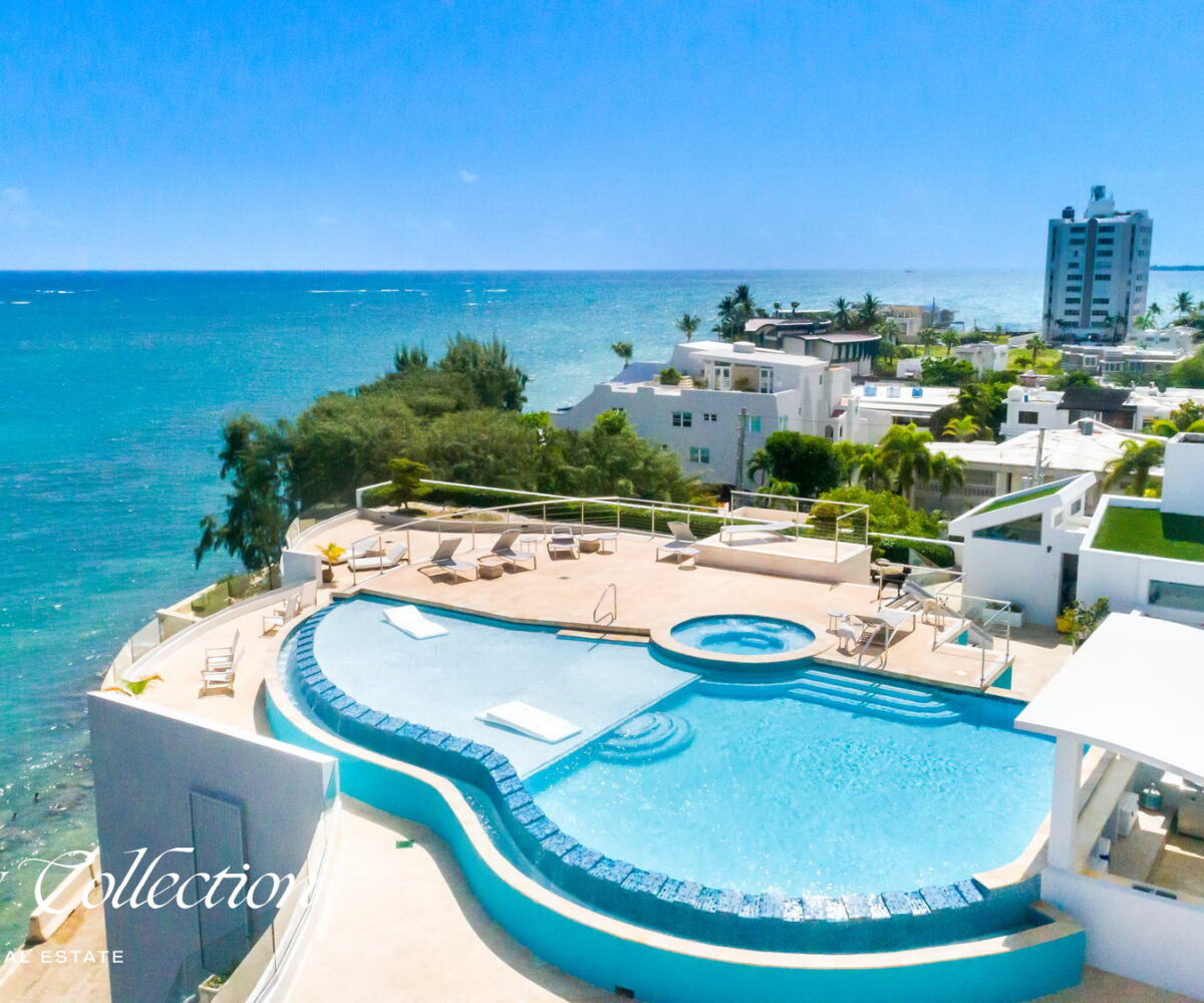 Oceanfront condo for sale at Punta Las Marias next to Condado. 3 bedrooms, 3.5 full bathrooms. Direct Ocean Views. Luxury Collection Real Estate Puerto Rico.