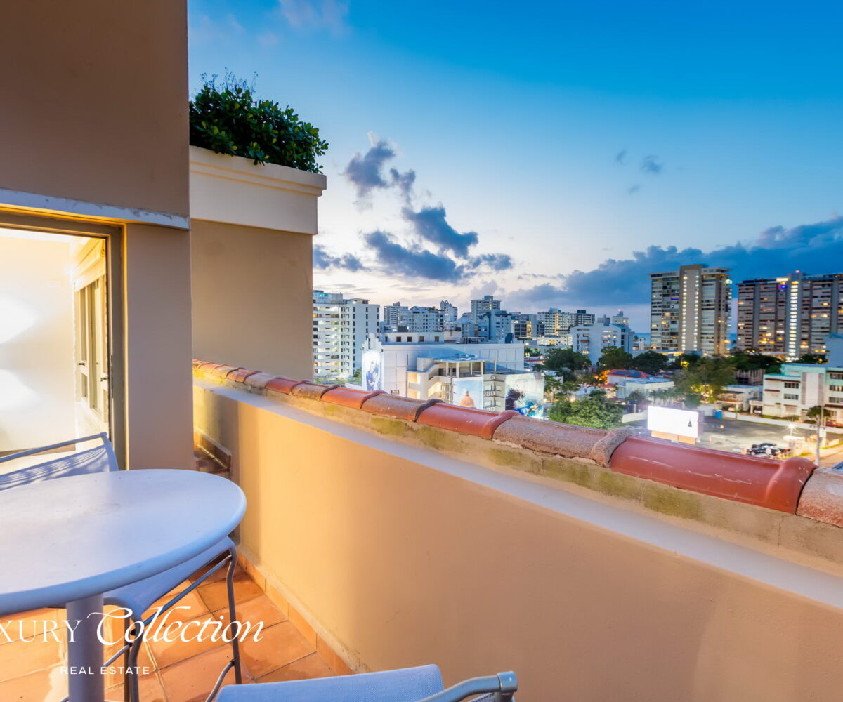 Fully furnished apartment in Condado for rent, 2 bedrooms, 2 bathrooms and 2 parking spaces. Luxury Collection Real Estate Puerto Rico.