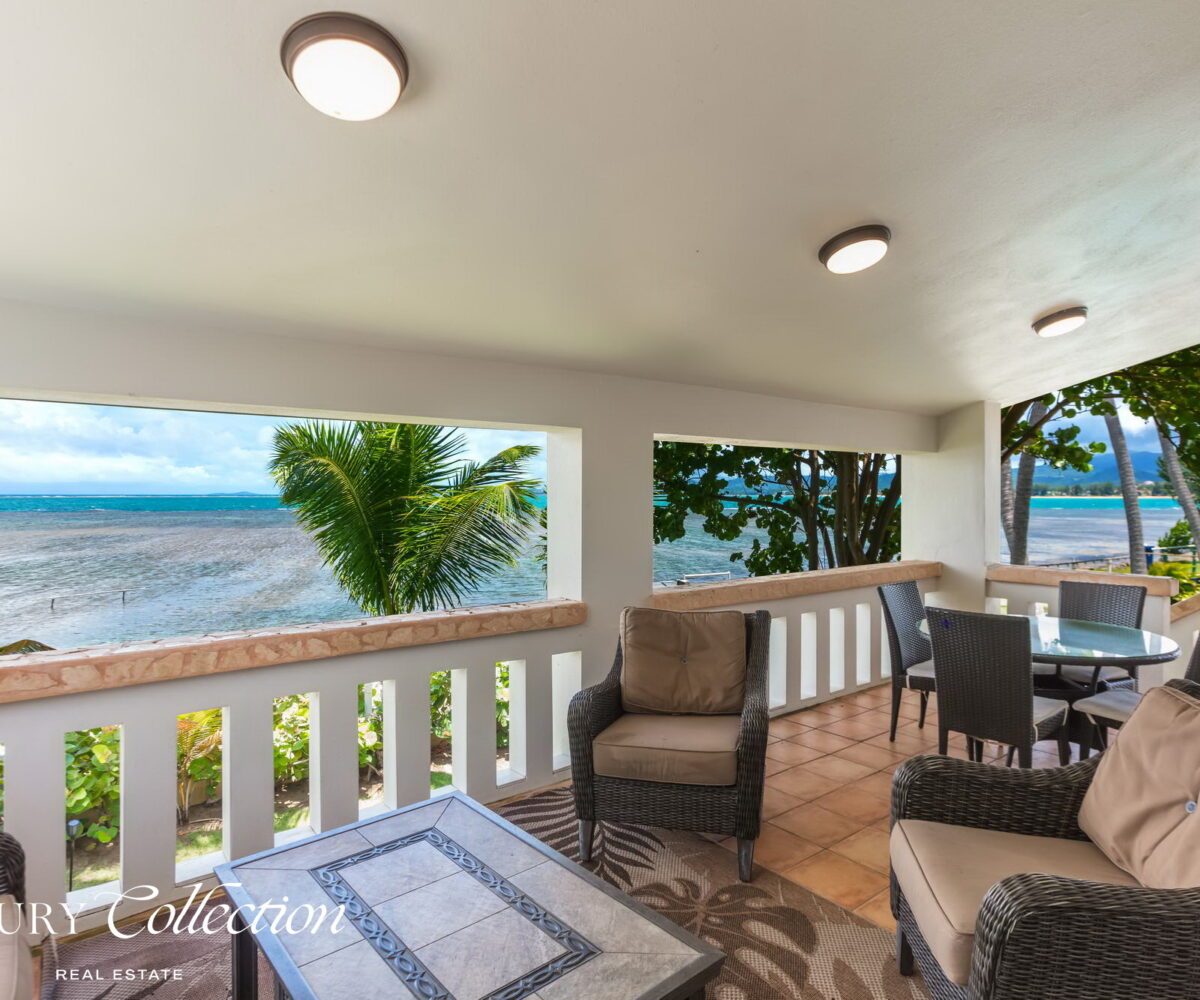 Oceanfront House at Rio Mar for sale, 4,316 Sq. Ft. estate, set on a 1,017 Sq. Mt. lot, offers 8 bedrooms and 6.5 bathrooms,