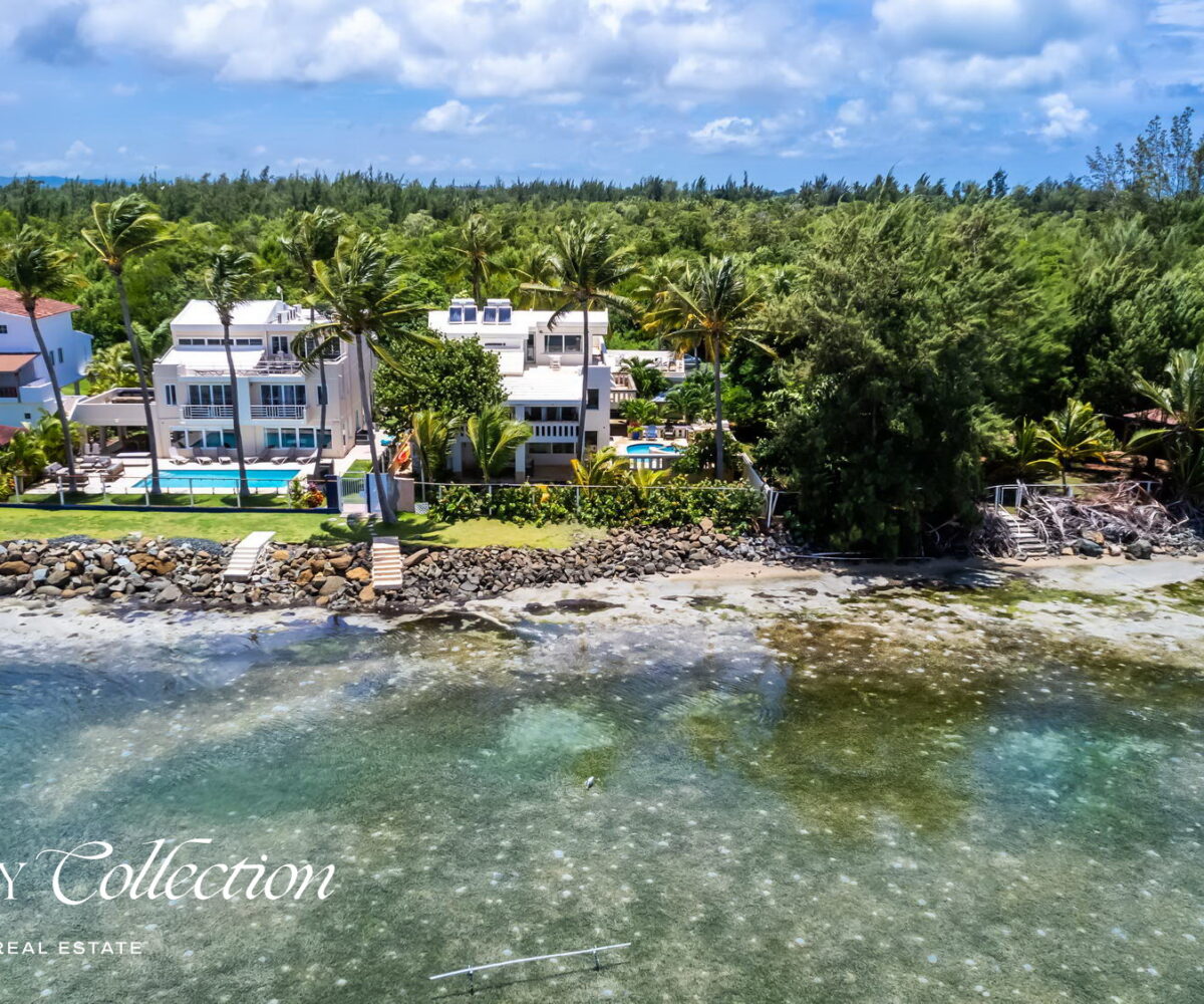 Oceanfront House at Rio Mar for sale, 4,316 Sq. Ft. estate, set on a 1,017 Sq. Mt. lot, offers 8 bedrooms and 6.5 bathrooms,