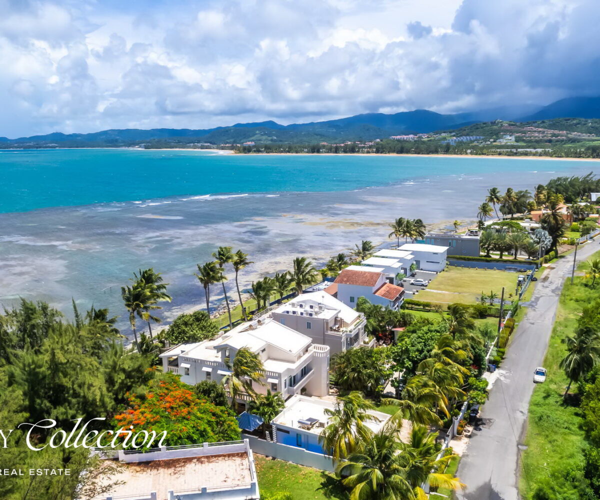 Oceanfront House at Rio Mar for sale, 4,316 Sq. Ft. estate, set on a 1,017 Sq. Mt. lot, offers 8 bedrooms and 6.5 bathrooms,