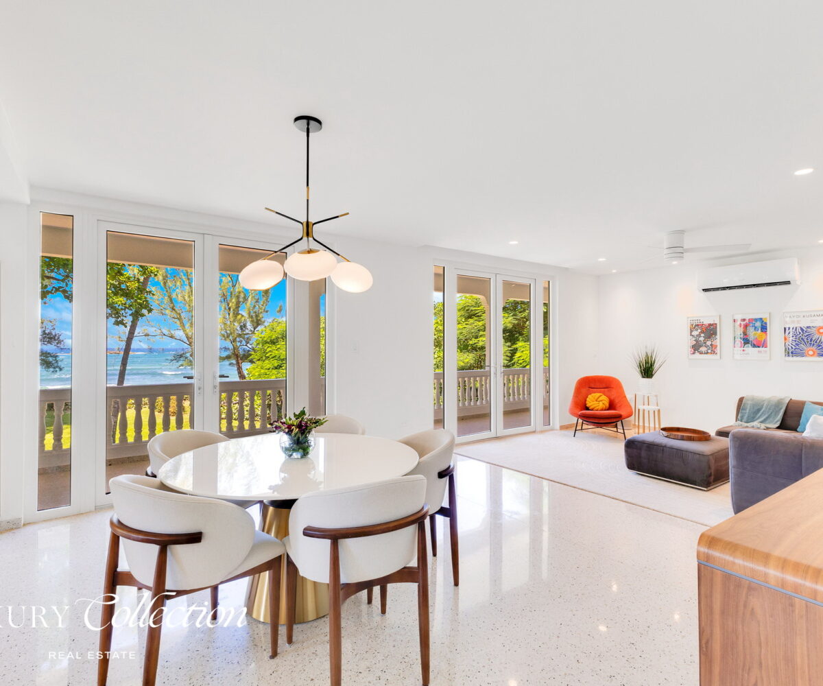 2-story beachfront home with 5 bedrooms, 4 baths, 2 kitchens, and an abundant outdoor space for entertaining in Vega Baja Puerto Rico.