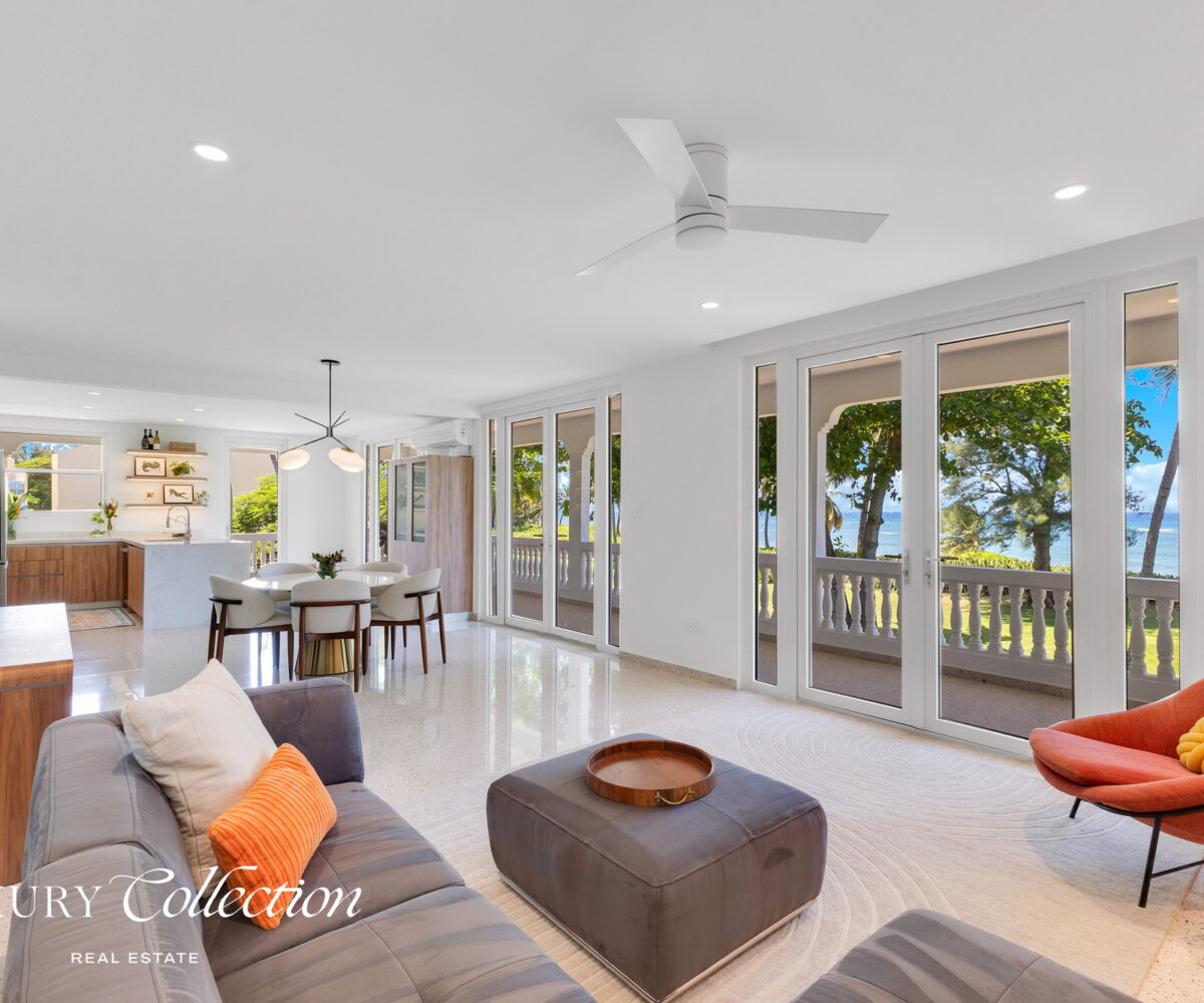 2-story beachfront home with 5 bedrooms, 4 baths, 2 kitchens, and an abundant outdoor space for entertaining in Vega Baja Puerto Rico.