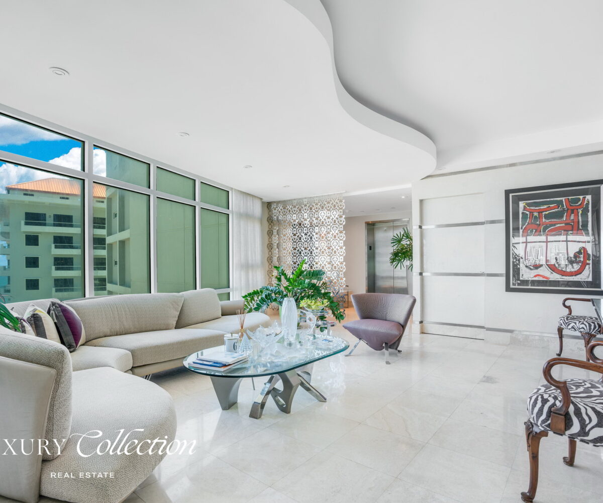 Bristol Condado Ocean View condo for sale. Condado Lagoon or Ocean views with 3 bedrooms, 4 bathrooms, and three covered parking spaces. Alex Herrera Luxury Collection Real Estate Condado Puerto Rico