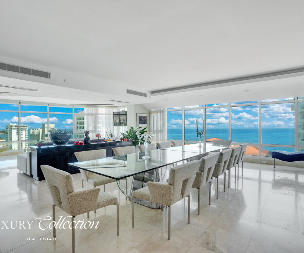 Bristol Condado Ocean View condo for sale. Condado Lagoon or Ocean views with 3 bedrooms, 4 bathrooms, and three covered parking spaces. Alex Herrera Luxury Collection Real Estate Condado Puerto Rico