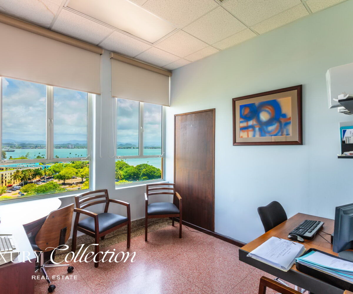 Office space for sale at Old San Juan with bay views offers a rare opportunity to convert into a stunning 3-bedroom, 2-bathroom residence. luxury collection real estate puerto rico