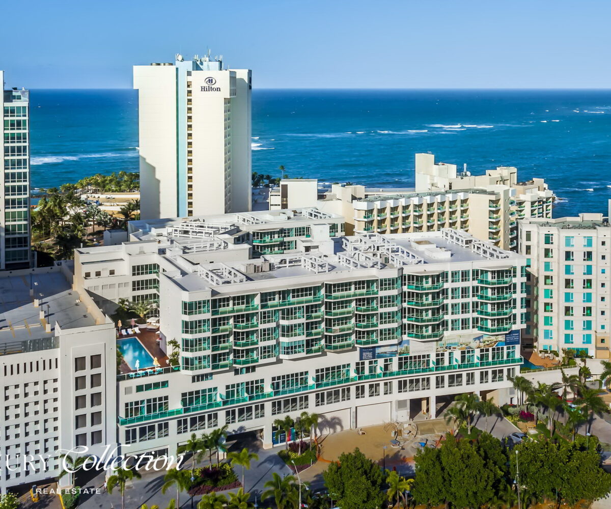 Bahia Plaza apartment for sale at Paseo Caribe with 2 bedroom, 2.5 bathroom, Views of the city, San Juan Bay and cruise ships. Luxury Collection real estate puerto rico