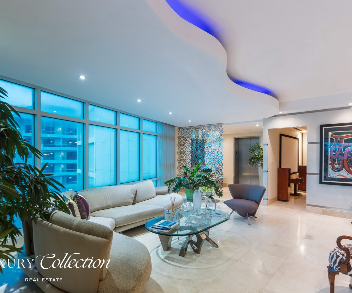 Bristol Condado Ocean View condo for sale. Condado Lagoon or Ocean views with 3 bedrooms, 4 bathrooms, and three covered parking spaces. Alex Herrera Luxury Collection Real Estate Condado Puerto Rico