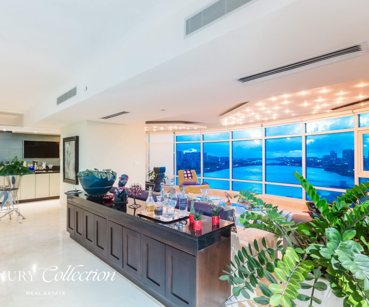 Bristol Condado Ocean View condo for sale. Condado Lagoon or Ocean views with 3 bedrooms, 4 bathrooms, and three covered parking spaces. Alex Herrera Luxury Collection Real Estate Condado Puerto Rico