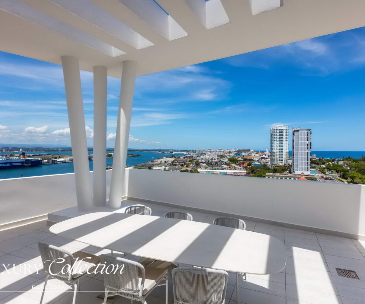 Le Parc condo for sale, San Juan Puerto Rico, new construction, 3 bedrooms, 3.5 bathrooms, expansive terrace with views of Atlantic Ocean.