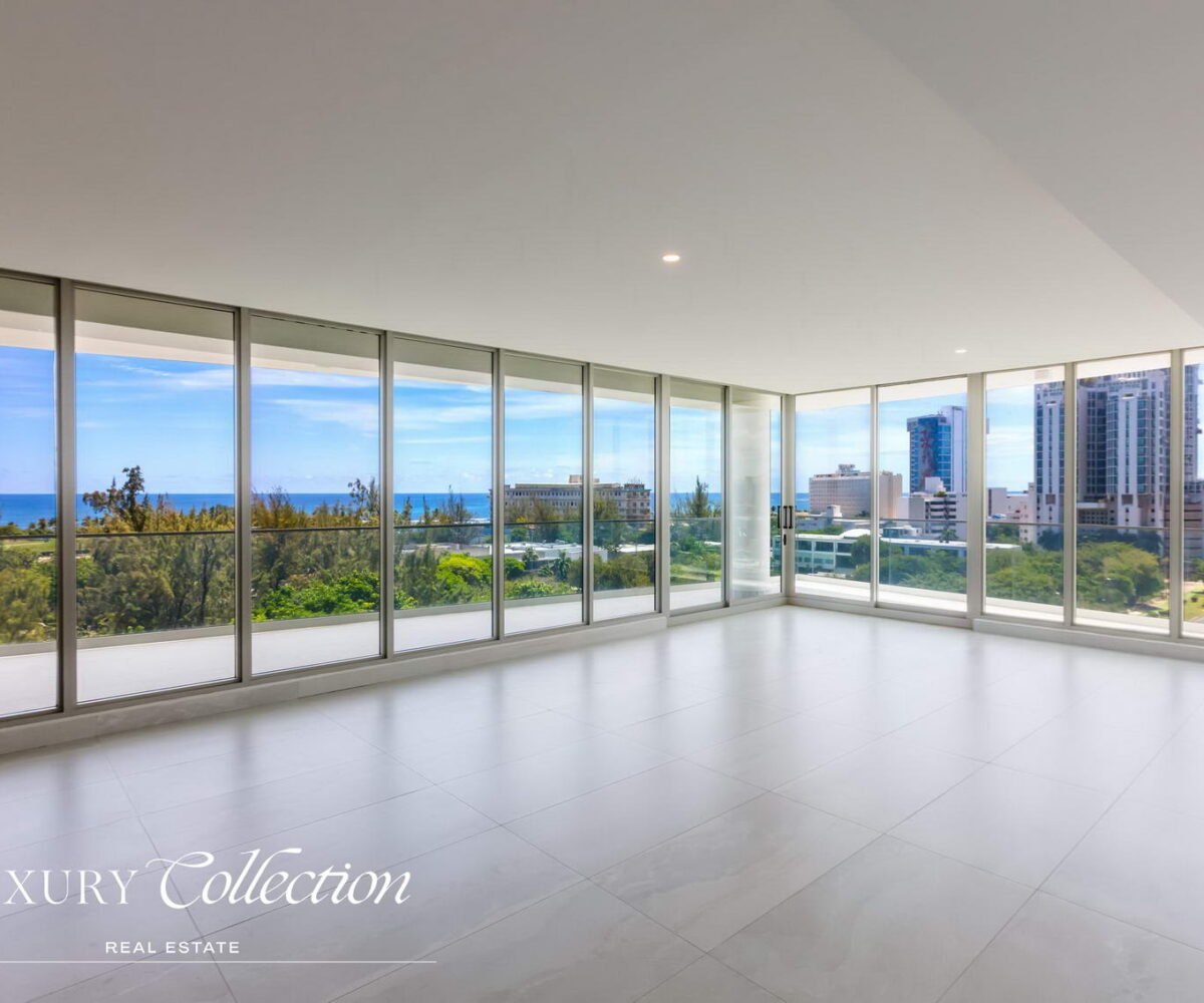 Le Parc condo for sale, San Juan Puerto Rico, new construction, 3 bedrooms, 3.5 bathrooms, expansive terrace with views of Atlantic Ocean.