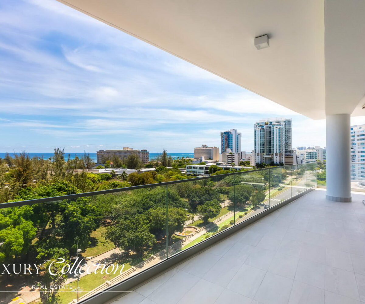 Le Parc condo for sale, San Juan Puerto Rico, new construction, 3 bedrooms, 3.5 bathrooms, expansive terrace with views of Atlantic Ocean.
