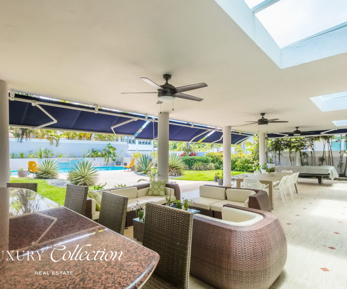 Paseo San Juan House for sale Puerto Rico. Remodeled 5,095 sq. ft. residence on a 945 sq. meter lot. 4 beds (convertible to 5) and 3.5 baths. Alex Herrera Luxury Collection Real Estate.