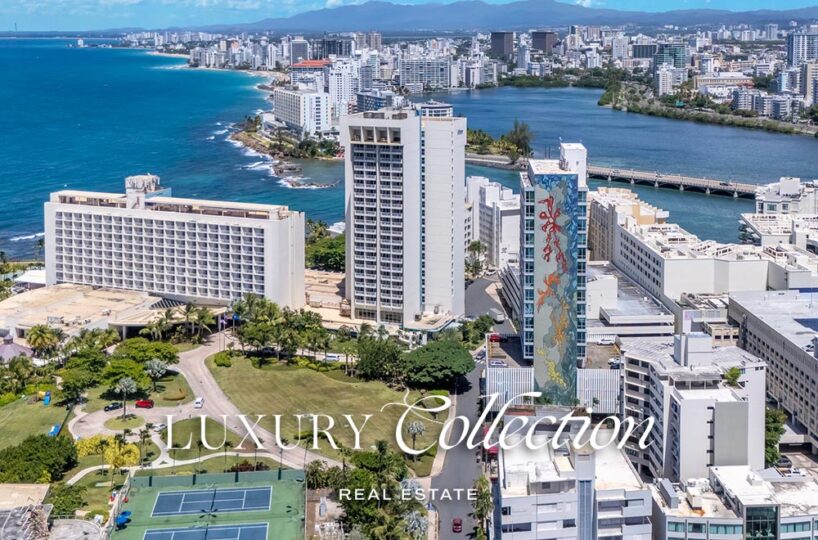 Corner Property Facing the Caribe Hilton Hotel for sale puerto rico luxury collection real estate