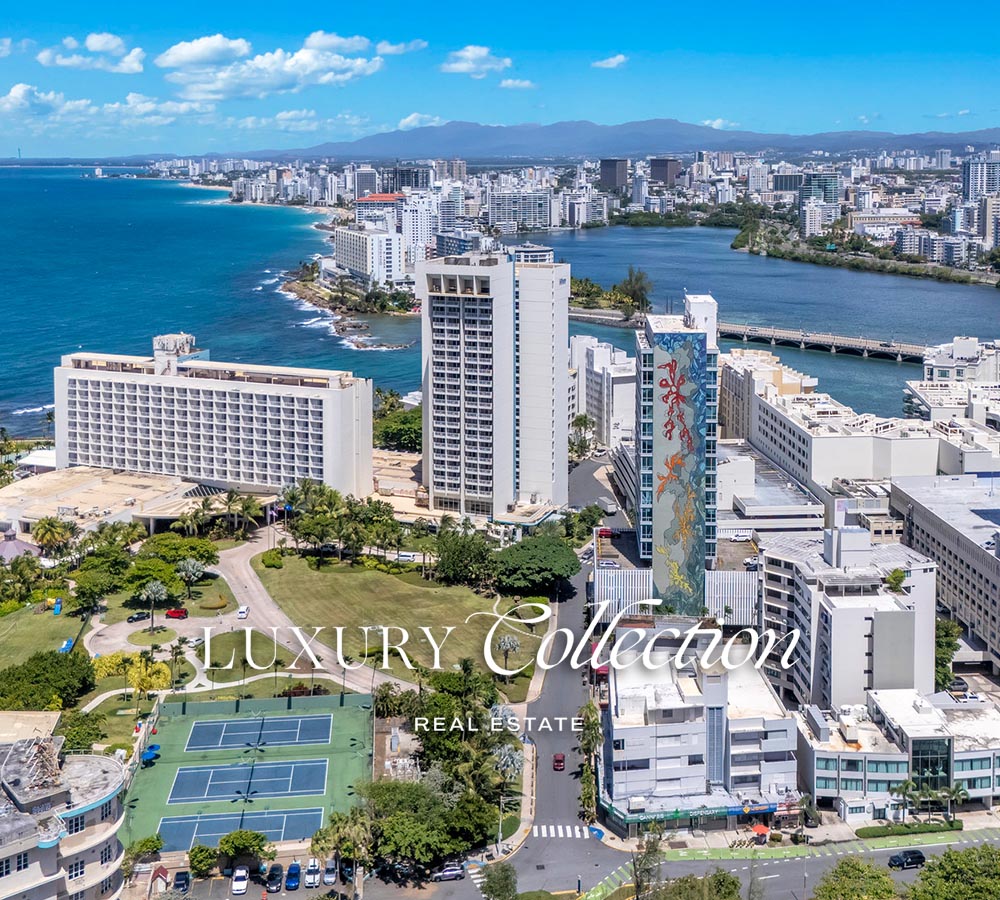 Corner Property Facing the Caribe Hilton Hotel for sale puerto rico luxury collection real estate
