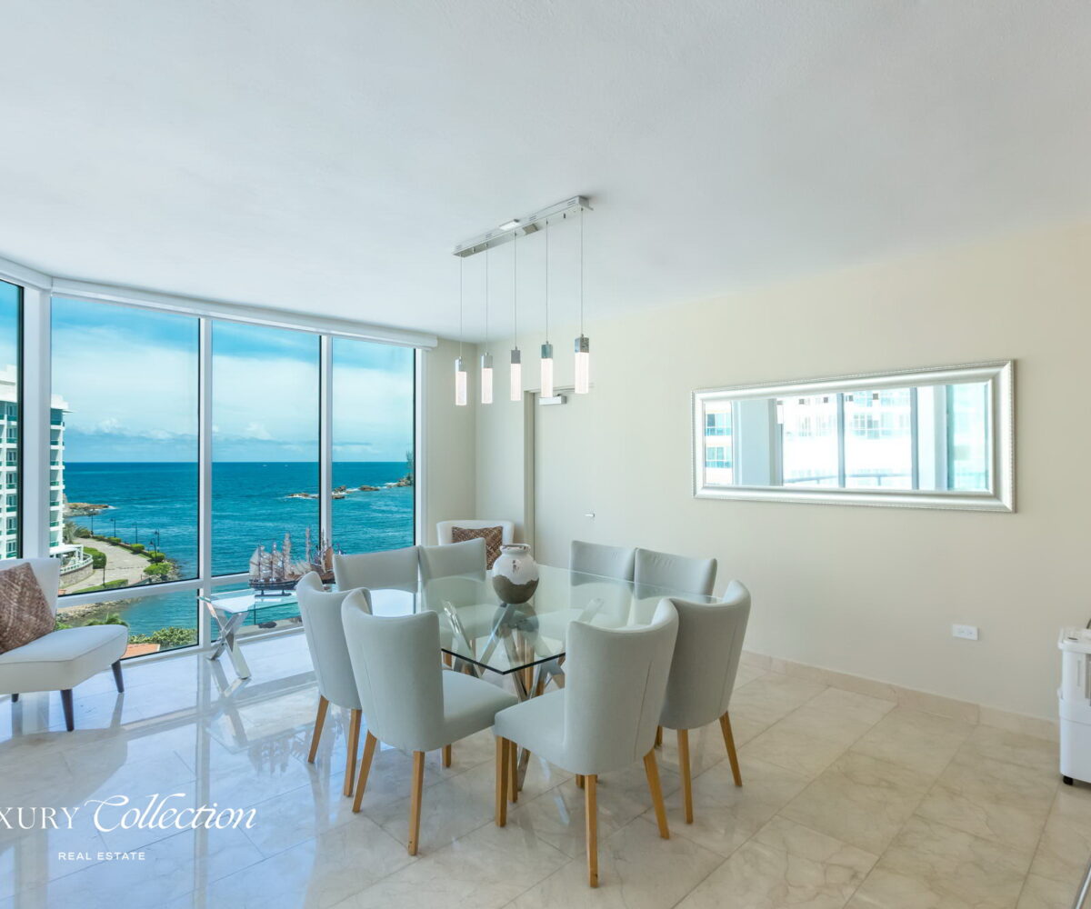 Laguna Plaza Condado Oceanfront condo for sale with stunning views from every room and a spectacular open terrace, 3 Bedrooms 2.5 Baths. luxury Collection Real Estate