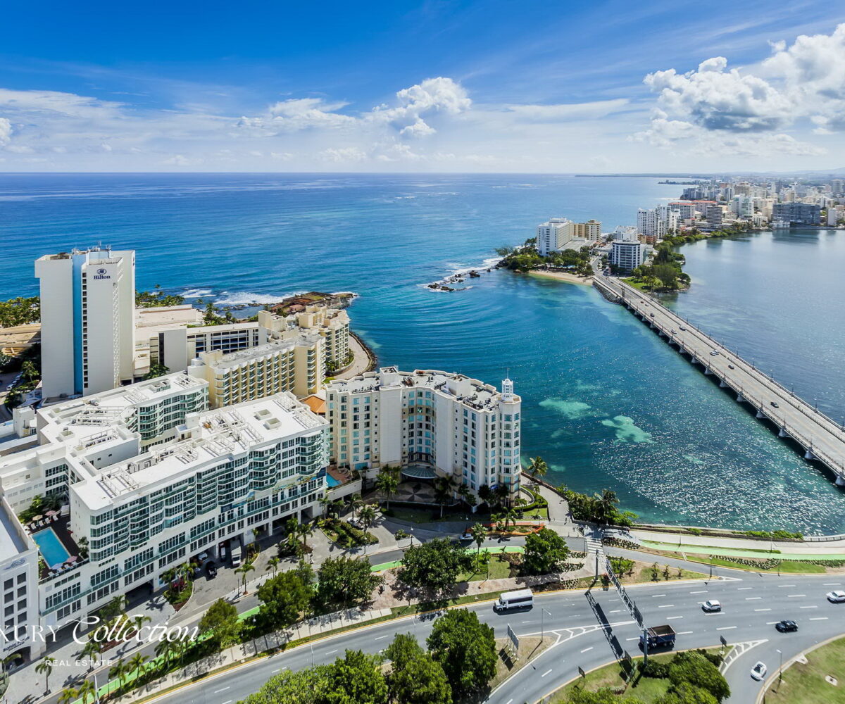 Laguna Plaza Condado Oceanfront condo for sale with stunning views from every room and a spectacular open terrace, 3 Bedrooms 2.5 Baths. luxury Collection Real Estate